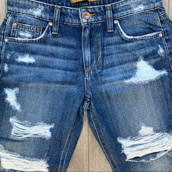 Revolve Joe's Jeans Jeans Straight leg Billie Slim Crop Distressed Denim Size 28 - Picture 6 of 15